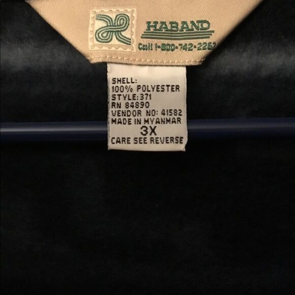 Haband Men’s Zip Up Jacket Size 3X - Picture 4 of 4